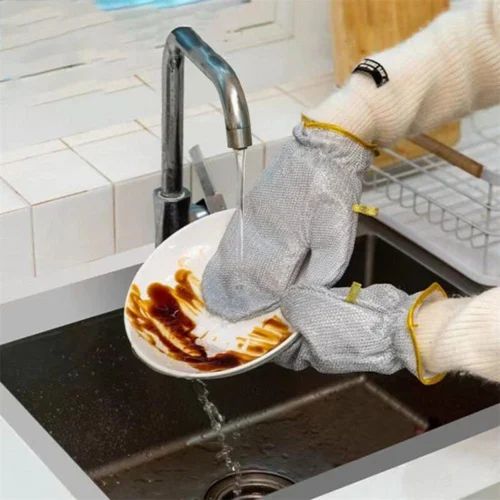 Silver Dishwashing Gloves