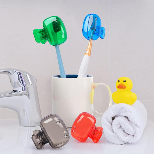Toothbrush Head Protector (Random color) -5 Pcs Set