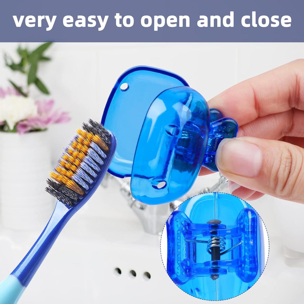Toothbrush Head Protector (Random color) -5 Pcs Set